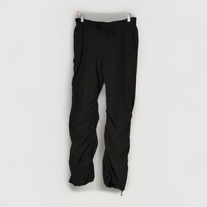 Black Jogger Pants Women Medium Pull On Hiking Dance Athleisure 31x31